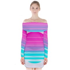 Portable Network Graphics Long Sleeve Off Shoulder Dress by Sudhe