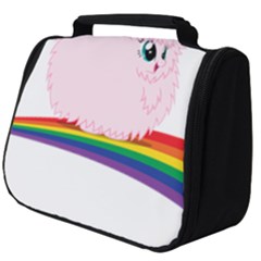 Pink Fluffy Unicorns Dancing On Rainbows Drawing Full Print Travel Pouch (big) by Sudhe