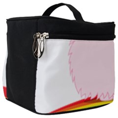 Pink Fluffy Unicorns Dancing On Rainbows Drawing Make Up Travel Bag (big) by Sudhe