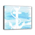 Anchor Watercolor Painting Blue Canvas 10  x 8  (Stretched) View1