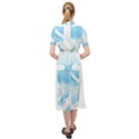 Anchor Watercolor Painting Blue Keyhole Neckline Chiffon Dress View2