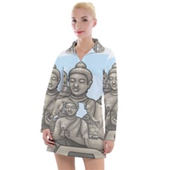 Borobudur Temple Women s Long Sleeve Casual Dress