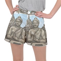 Borobudur Temple Ripstop Shorts by Sudhe