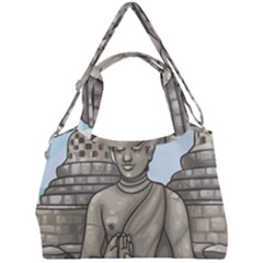 Borobudur Temple Double Compartment Shoulder Bag by Sudhe