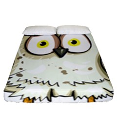 Owl Bird Eyes Cartoon Good Fitted Sheet (queen Size) by Sudhe