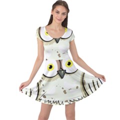 Owl Bird Eyes Cartoon Good Cap Sleeve Dress by Sudhe