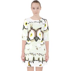 Owl Bird Eyes Cartoon Good Pocket Dress by Sudhe