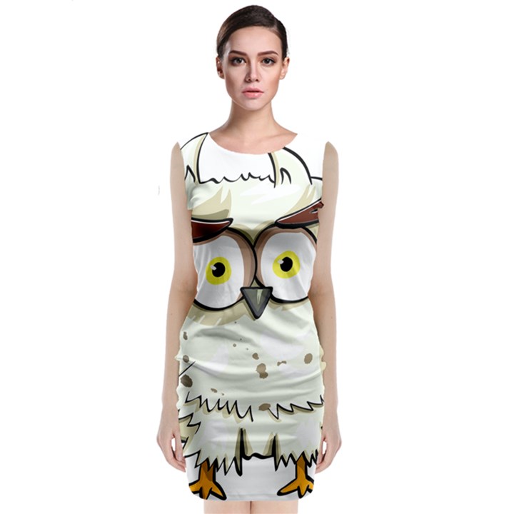 Owl Bird Eyes Cartoon Good Sleeveless Velvet Midi Dress