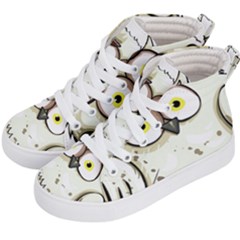 Owl Bird Eyes Cartoon Good Kids  Hi-top Skate Sneakers by Sudhe