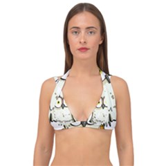 Owl Bird Eyes Cartoon Good Double Strap Halter Bikini Top