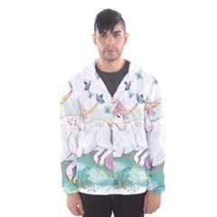 Illustration Vector Unique Unicorn Men s Hooded Windbreaker by Sudhe