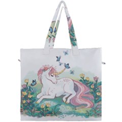 Illustration Vector Unique Unicorn Canvas Travel Bag by Sudhe