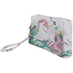 Illustration Vector Unique Unicorn Wristlet Pouch Bag (small) by Sudhe