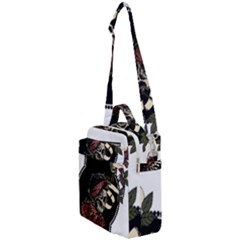 Skull Rose Fantasy Dark Flowers Crossbody Day Bag by Sudhe