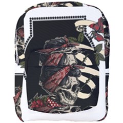 Skull Rose Fantasy Dark Flowers Full Print Backpack by Sudhe