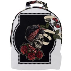 Skull Rose Fantasy Dark Flowers Mini Full Print Backpack by Sudhe