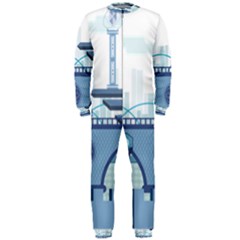 Blue City Building Fantasy Onepiece Jumpsuit (men)  by Sudhe