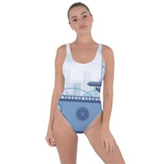 Blue City Building Fantasy Bring Sexy Back Swimsuit by Sudhe