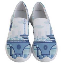 Blue City Building Fantasy Women s Lightweight Slip Ons by Sudhe