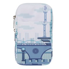 Blue City Building Fantasy Waist Pouch (large) by Sudhe