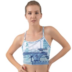 Blue City Building Fantasy Mini Tank Bikini Top