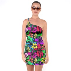 Flowers 3 One Soulder Bodycon Dress by ArtworkByPatrick