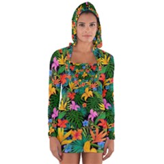 Flowers 4 Long Sleeve Hooded T-shirt by ArtworkByPatrick