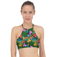 Flowers 4 Racer Front Bikini Top