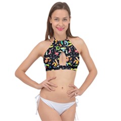 Repetition Cross Front Halter Bikini Top