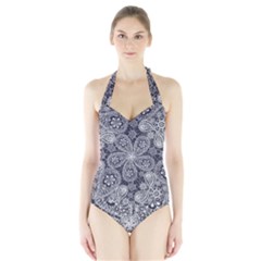 Flowers mandala Halter Swimsuit