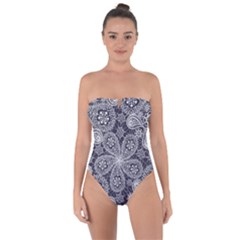 Flowers mandala Tie Back One Piece Swimsuit