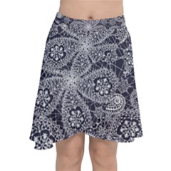 Flowers mandala Chiffon Wrap Front Skirt