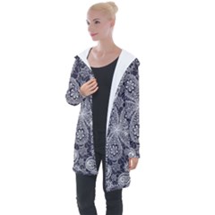 Flowers mandala Longline Hooded Cardigan