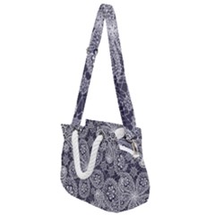 Flowers mandala Rope Handles Shoulder Strap Bag