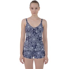 Flowers mandala Tie Front Two Piece Tankini