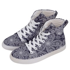 Flowers mandala Women s Hi-Top Skate Sneakers