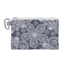 Flowers mandala Canvas Cosmetic Bag (Medium)