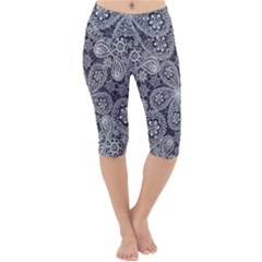 Flowers mandala Lightweight Velour Cropped Yoga Leggings