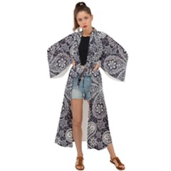 Flowers mandala Maxi Kimono