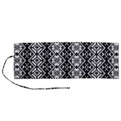 Black And White-3 Roll Up Canvas Pencil Holder (m)