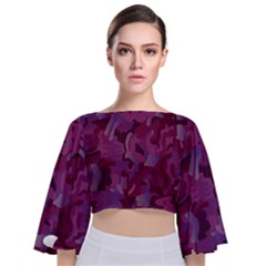 Pattern Warhola Tie Back Butterfly Sleeve Chiffon Top by Sudhe