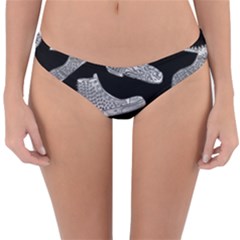 Pattern Shiny Shoes Reversible Hipster Bikini Bottoms by Sudhe