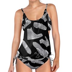 Pattern Shiny Shoes Tankini Set by Sudhe