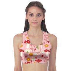 Floral Surface Pattern Design Sports Bra by Sudhe