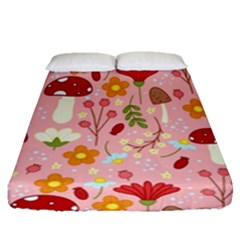 Floral Surface Pattern Design Fitted Sheet (queen Size) by Sudhe