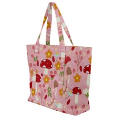 Floral Surface Pattern Design Zip Up Canvas Bag by Sudhe