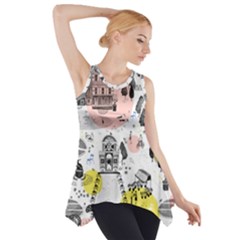 The Park  Pattern Design Side Drop Tank Tunic by Sudhe