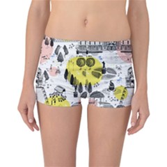 The Park  Pattern Design Reversible Boyleg Bikini Bottoms by Sudhe