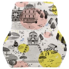 The Park  Pattern Design Car Seat Back Cushion  by Sudhe