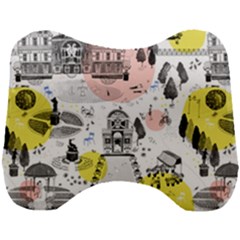 The Park  Pattern Design Head Support Cushion by Sudhe